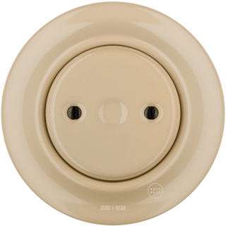 PORCELAIN WALL END PLUG SOCKET SAND - DYKE & DEAN