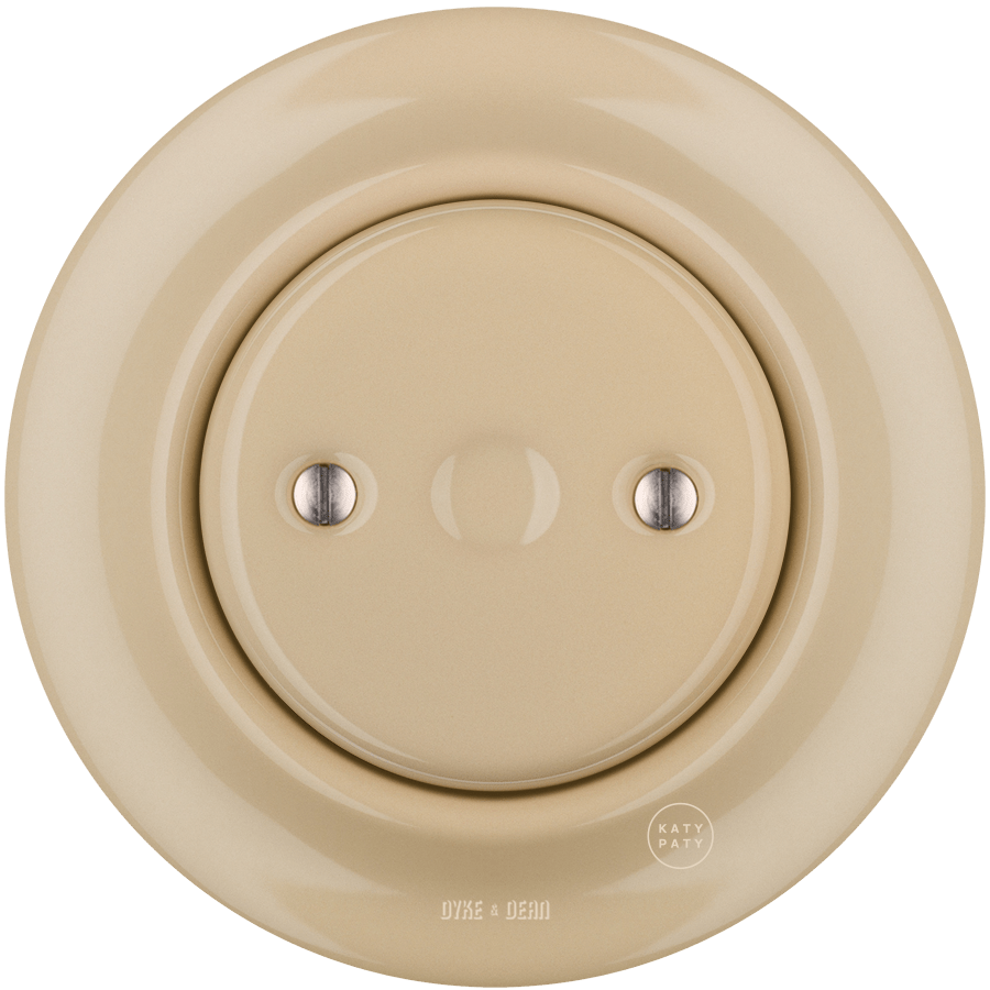 PORCELAIN WALL END PLUG SOCKET SAND - DYKE & DEAN