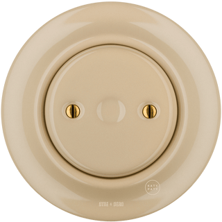 PORCELAIN WALL END PLUG SOCKET SAND - DYKE & DEAN