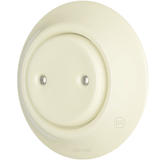 PORCELAIN WALL END PLUG SOCKET VANILLA - DYKE & DEAN