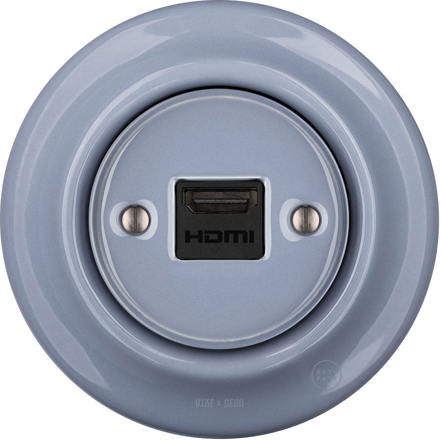 PORCELAIN WALL SOCKET ASH GREY HDMI - DYKE & DEAN