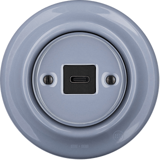 PORCELAIN WALL SOCKET ASH GREY USB-C - DYKE & DEAN