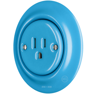 PORCELAIN WALL SOCKET AZURE USA 15 AMP - DYKE & DEAN