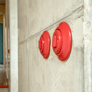 PORCELAIN WALL SOCKET BRICK RED - DYKE & DEAN