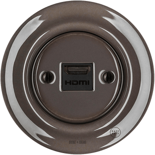 PORCELAIN WALL SOCKET BROWN HDMI - DYKE & DEAN