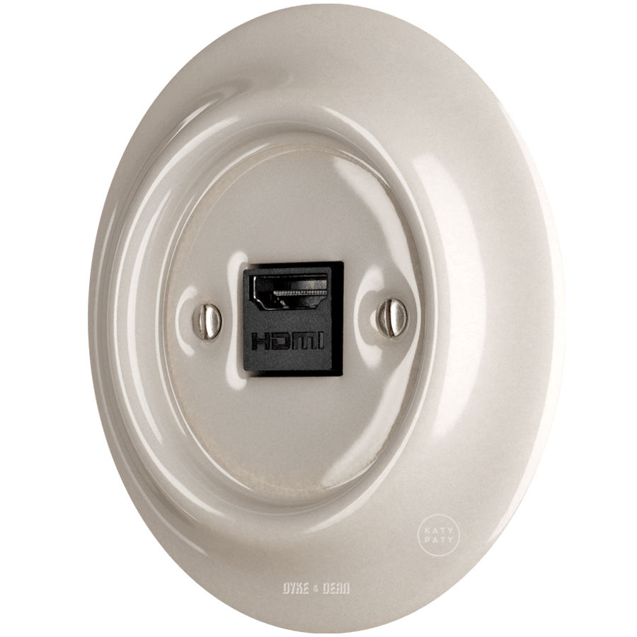 PORCELAIN WALL SOCKET CAPPUCINO HDMI - DYKE & DEAN