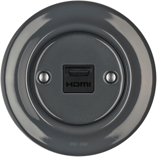 PORCELAIN WALL SOCKET DARK GREY HDMI - DYKE & DEAN