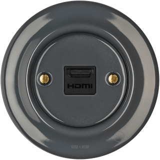 PORCELAIN WALL SOCKET DARK GREY HDMI - DYKE & DEAN