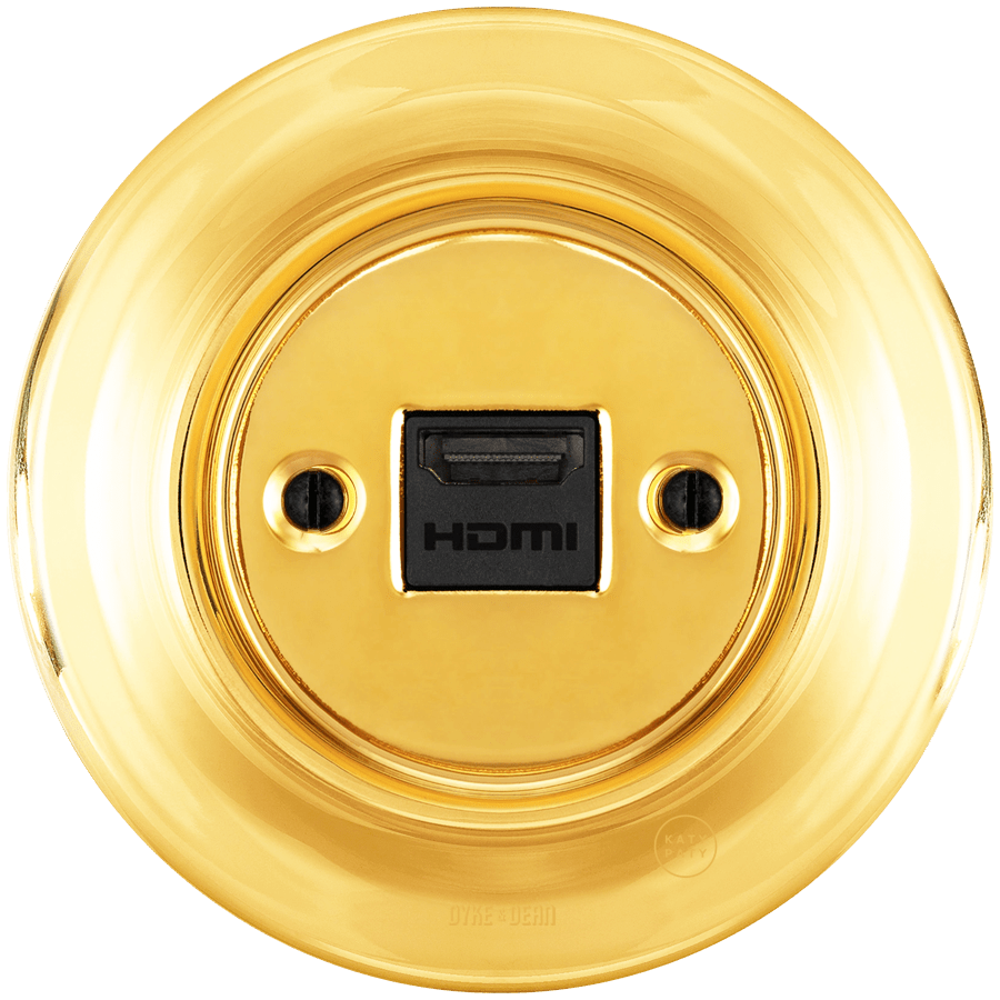 PORCELAIN WALL SOCKET GOLD HDMI - DYKE & DEAN