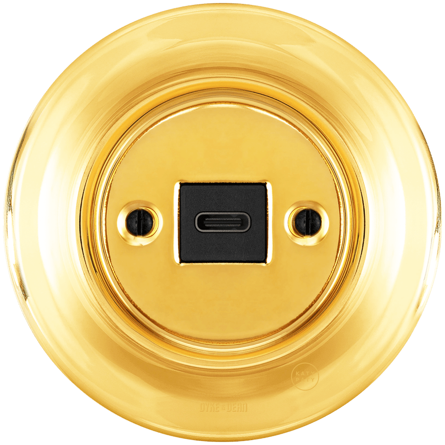 PORCELAIN WALL SOCKET GOLD USB-C - DYKE & DEAN