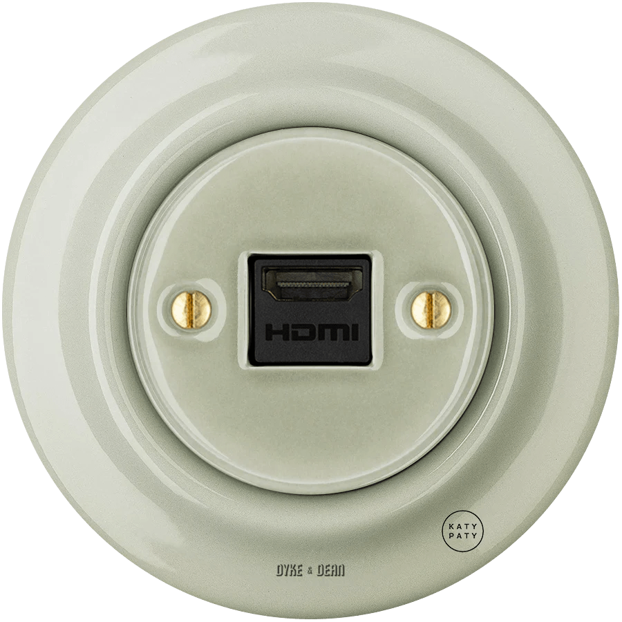 PORCELAIN WALL SOCKET GREY GREEN HDMI - DYKE & DEAN