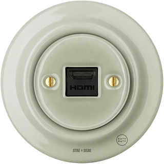 PORCELAIN WALL SOCKET GREY GREEN HDMI - DYKE & DEAN