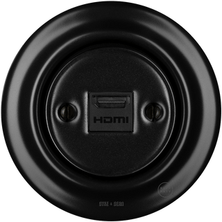 PORCELAIN WALL SOCKET MATT BLACK HDMI - DYKE & DEAN