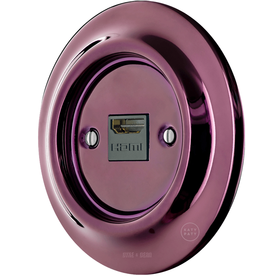 PORCELAIN WALL SOCKET PURPLE HDMI - DYKE & DEAN