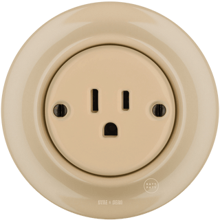 PORCELAIN WALL SOCKET SAND USA 15 AMP - DYKE & DEAN