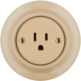 PORCELAIN WALL SOCKET SAND USA 15 AMP - DYKE & DEAN