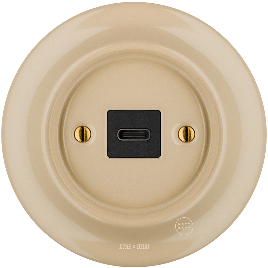 PORCELAIN WALL SOCKET SAND USB-C - DYKE & DEAN