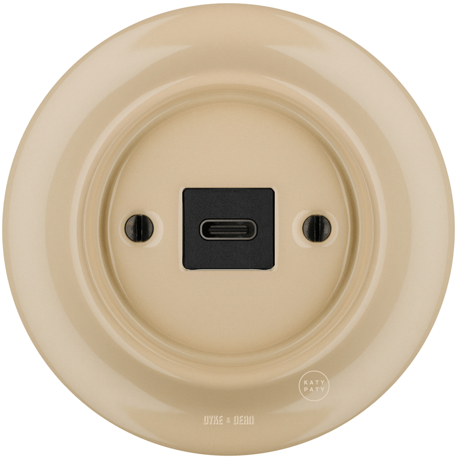 PORCELAIN WALL SOCKET SAND USB-C - DYKE & DEAN