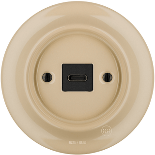 PORCELAIN WALL SOCKET SAND USB-C - DYKE & DEAN