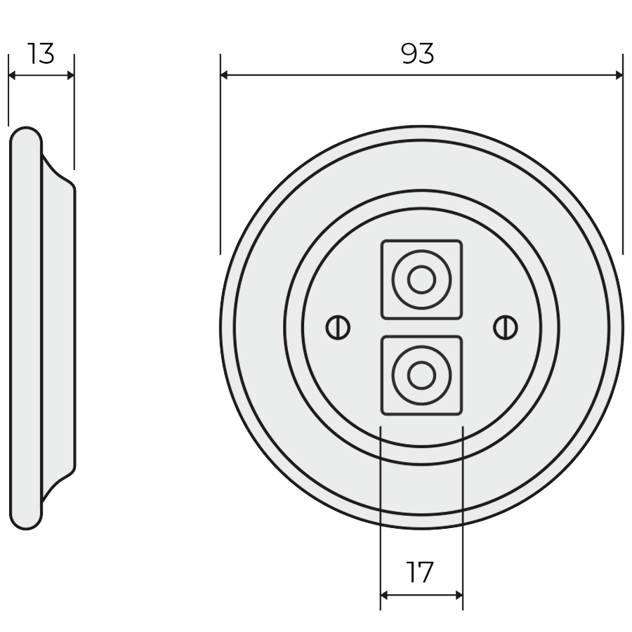 PORCELAIN WALL SPEAKER SOCKET AZURE - DYKE & DEAN