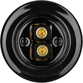 PORCELAIN WALL SPEAKER SOCKET BLACK - DYKE & DEAN