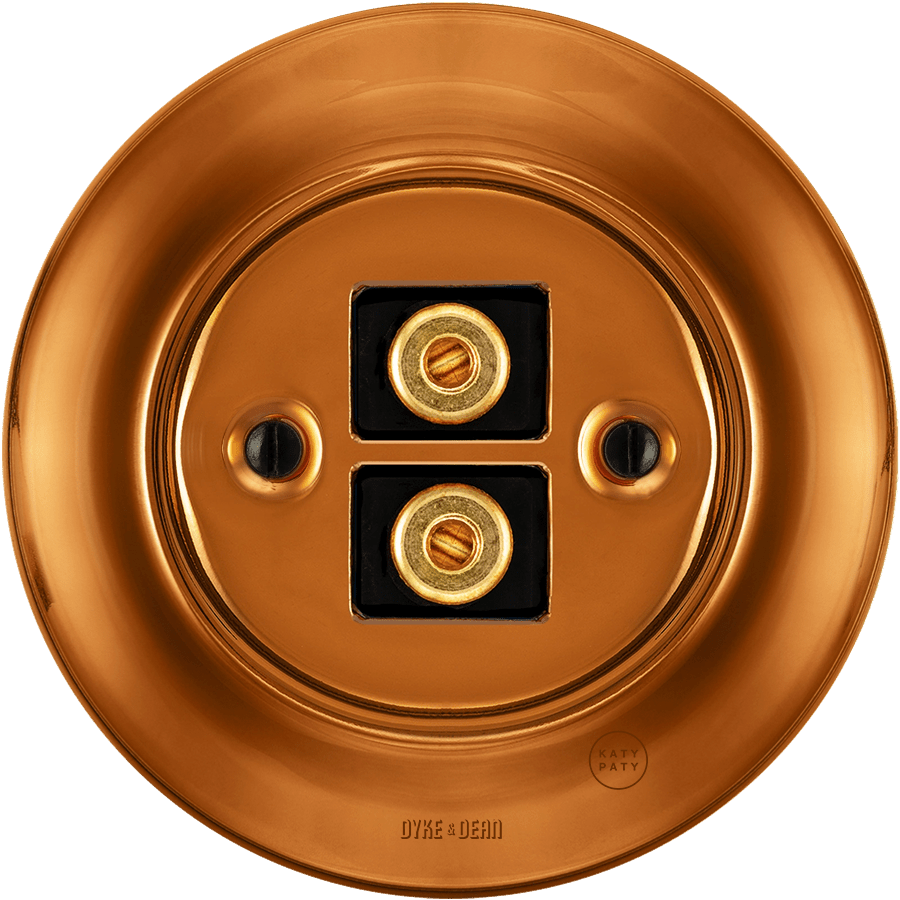 PORCELAIN WALL SPEAKER SOCKET BRONZE - DYKE & DEAN