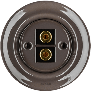 PORCELAIN WALL SPEAKER SOCKET BROWN - DYKE & DEAN