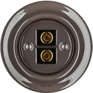 PORCELAIN WALL SPEAKER SOCKET BROWN - DYKE & DEAN