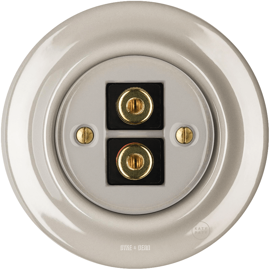 PORCELAIN WALL SPEAKER SOCKET CAPPUCCINO - DYKE & DEAN