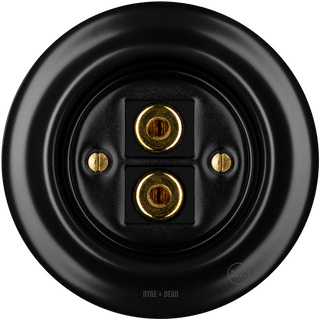 PORCELAIN WALL SPEAKER SOCKET MATT BLACK - DYKE & DEAN