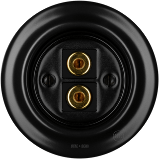 PORCELAIN WALL SPEAKER SOCKET MATT BLACK - DYKE & DEAN