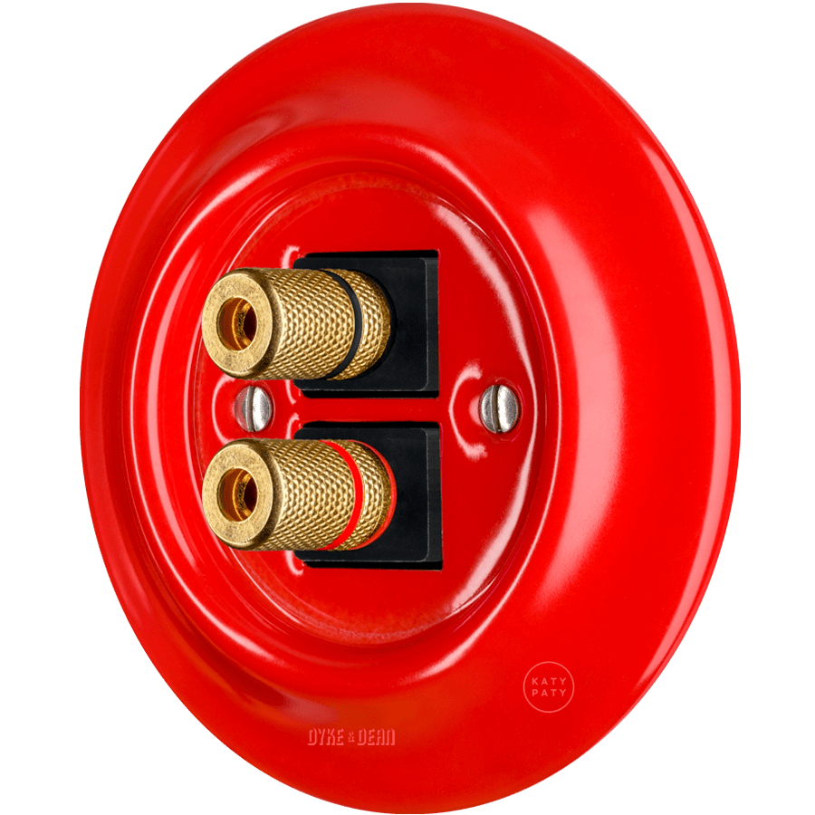 PORCELAIN WALL SPEAKER SOCKET RED - DYKE & DEAN