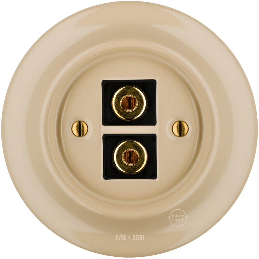 PORCELAIN WALL SPEAKER SOCKET SAND - DYKE & DEAN