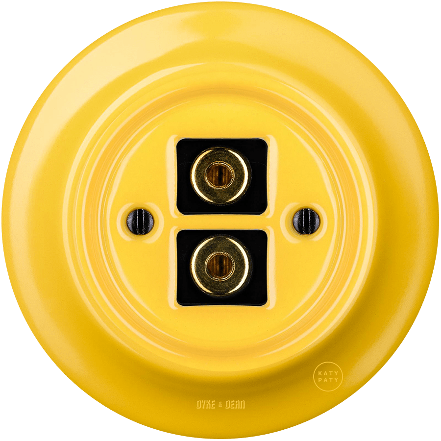 PORCELAIN WALL SPEAKER SOCKET YELLOW - DYKE & DEAN