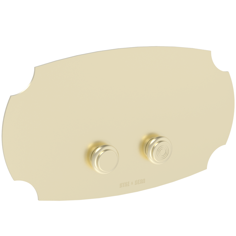 VENETIAN CORNERS TOILET FLUSH MATT BRASS - DYKE & DEAN