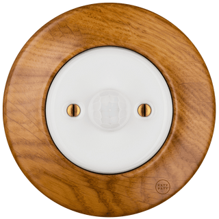 WOODEN PORCELAIN WALL SOCKET ROBUS MOTION SENSOR - DYKE & DEAN