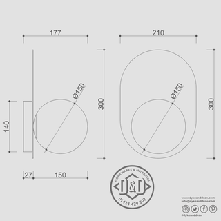 XAG GLOBE WALL LIGHT - DYKE & DEAN